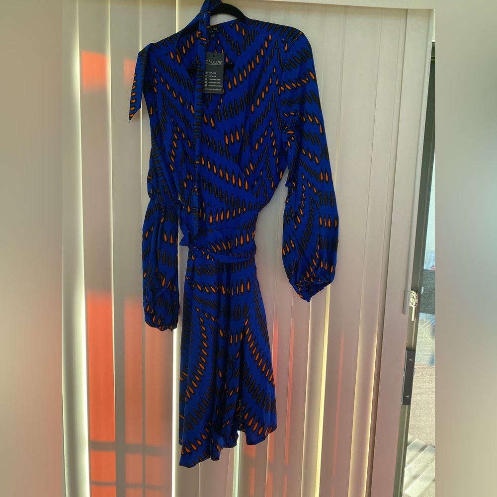 OFUURE PLUS SIZE AFRICAN PRINT WRAP DRESS! New with tag!
